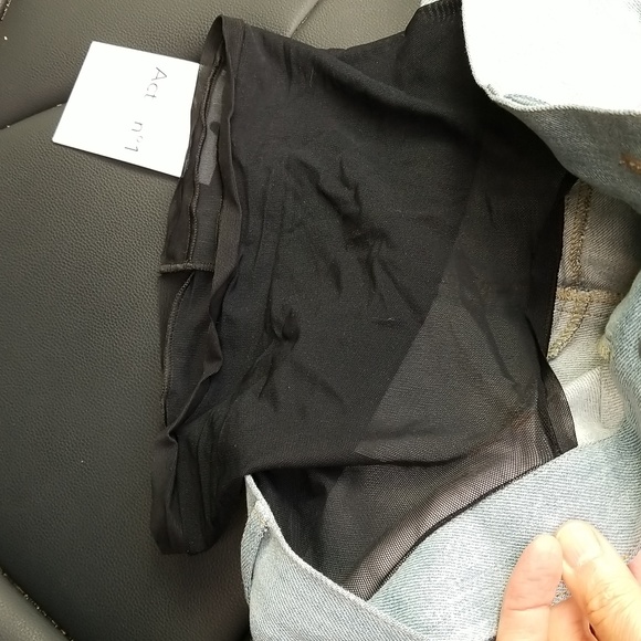 NWT Act n°1 denim jeans with skirt, made in Italy, size 6 - Picture 6 of 12